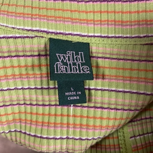 WILD Fable Women’s Multicolor Striped Sleeveless Shirt Dress - Picture 5 of 8